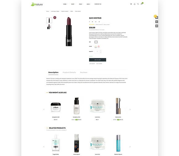 Bos Nature - Skin Care And Beauty Sp in Website Templates - product preview 6