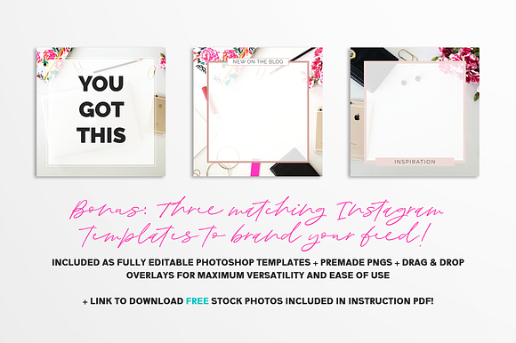 Blogger Media Kit + Icons & IG Posts in Templates - product preview 3