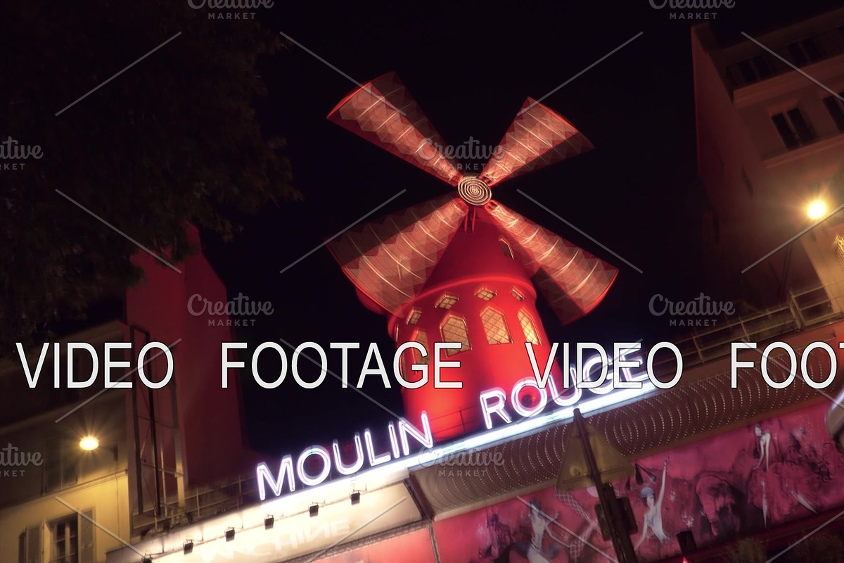 Spinning red mill of Moulin Rouge in in Graphics - product preview 8