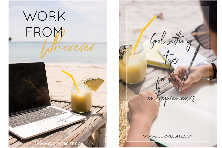Work from WHEREVER [yellow] in Product Mockups - product preview 3