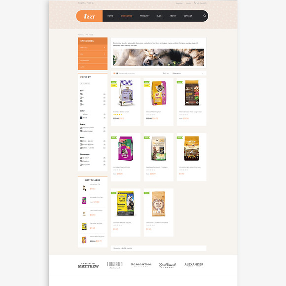 Bos Izzy - Pet Shop And Veterinary C in Website Templates - product preview 3