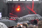 A slow motion of a rain at a concert