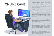 Online Gaming Poster with Man