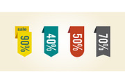 Sale Clearance Tags Icon Vector