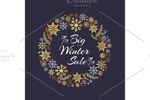 Big Winter Sale Inscription in Frame
