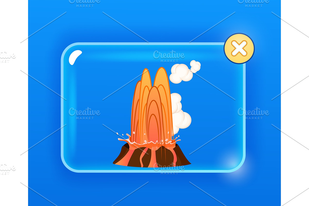 Strong Jet of Effluent Hot Lava in Illustrations - product preview 8