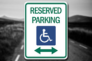 Handicap Reserved Parking Sign Decal