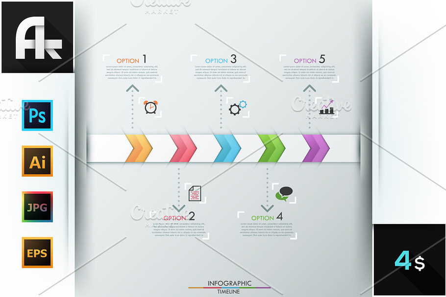 Modern Infographic Timeline in Presentation Templates - product preview 8