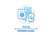 Content sharing concept icon