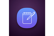 Notepad with pen app icon