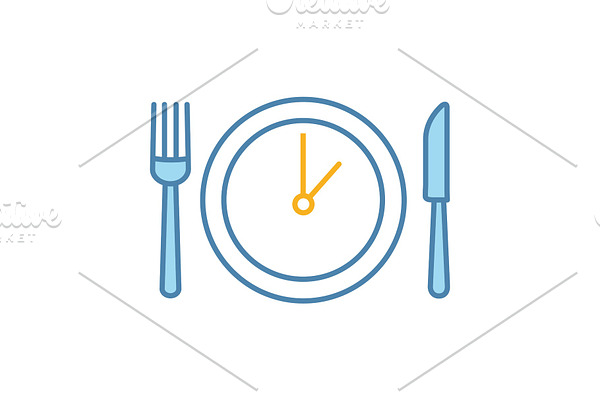 Lunch time color icon