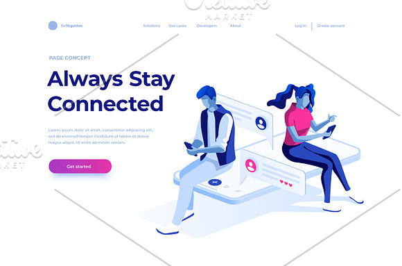Isometric illustration kit - People in Web Elements - product preview 10