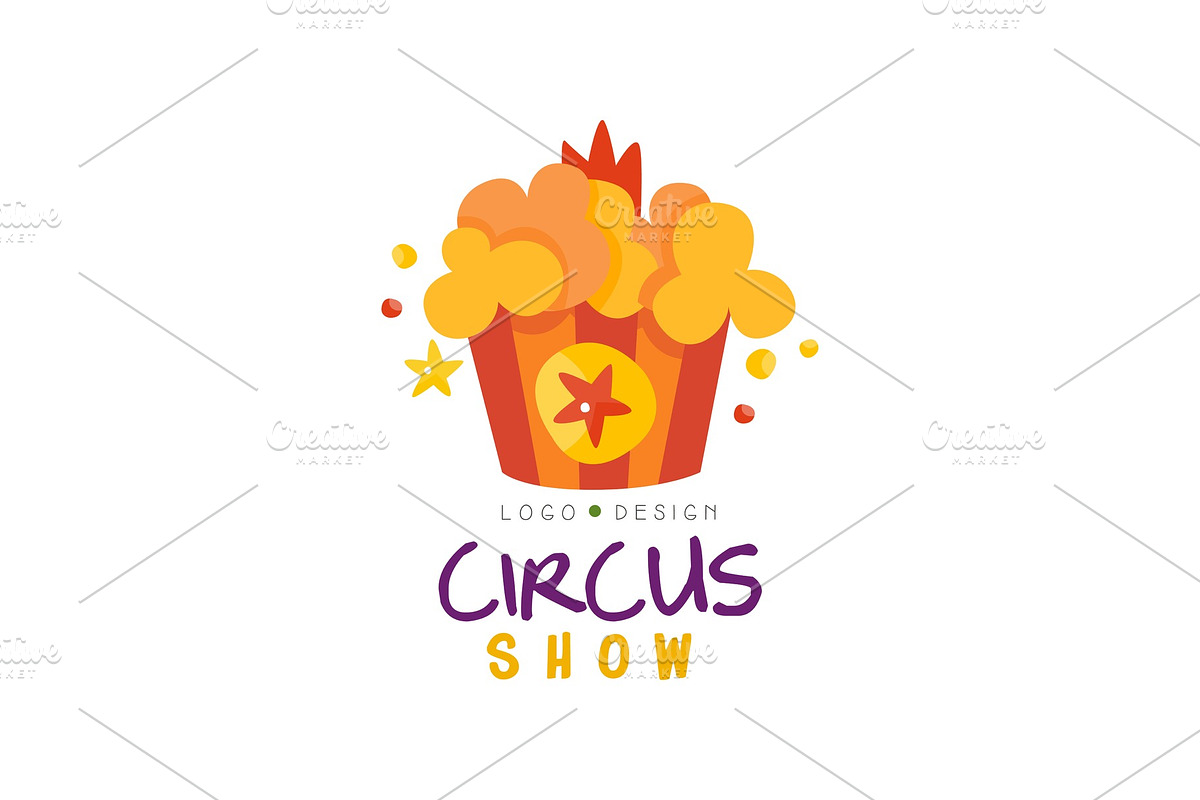 Circus show logo design template in Objects - product preview 8