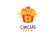 Circus show logo design template