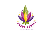 Happy Diwali logo design, festival