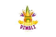 Happy Diwali colorful logo design