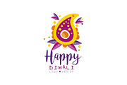 Happy Diwali logo design, Hindu