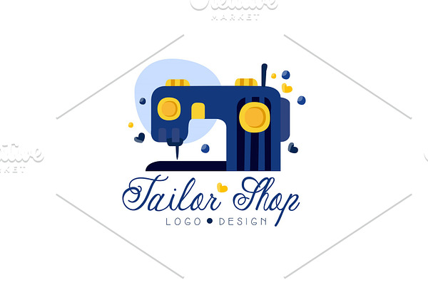 Tailor shop logo design, emblem