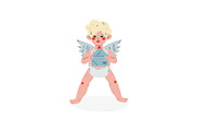 Cute Funny Cupid Holding Envelope