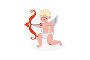 Cute Funny Cupid Aiming at Someone