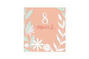 8 March Womens Day Floral Greeting