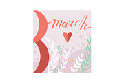 8 March Womens Day Floral Greeting