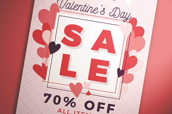 Valentine's Day Sale Flyer Vol. 01 in Flyer Templates - product preview 1