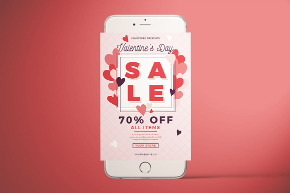 Valentine's Day Sale Flyer Vol. 01 in Flyer Templates - product preview 3