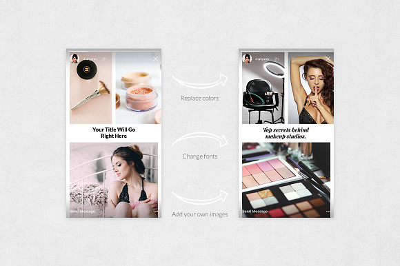 Makeup Instagram Stories in Instagram Templates - product preview 4