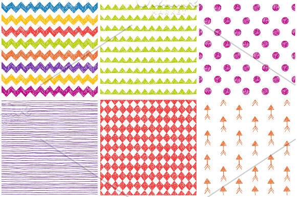 Color doodle patterns in Patterns - product preview 2