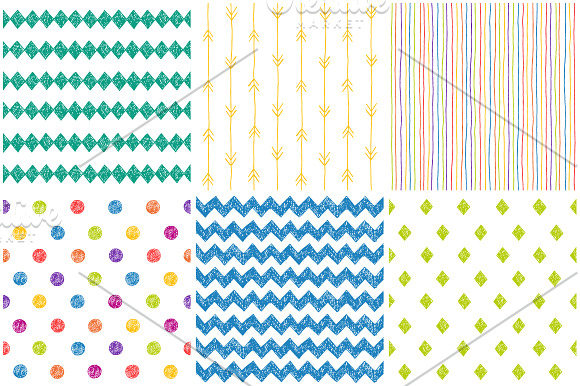 Color doodle patterns in Patterns - product preview 3