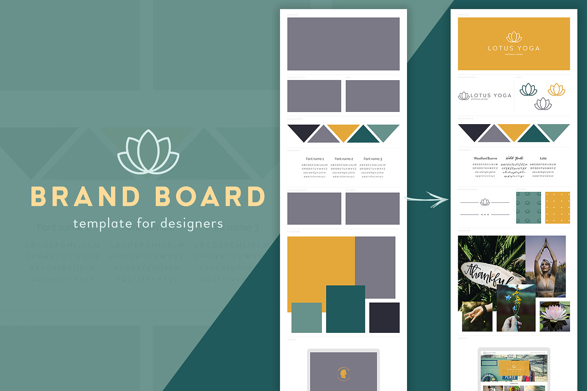 Brand Board Template: Yoga in Presentation Templates - product preview 8