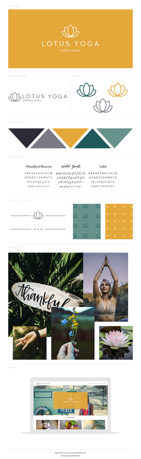 Brand Board Template: Yoga in Presentation Templates - product preview 4