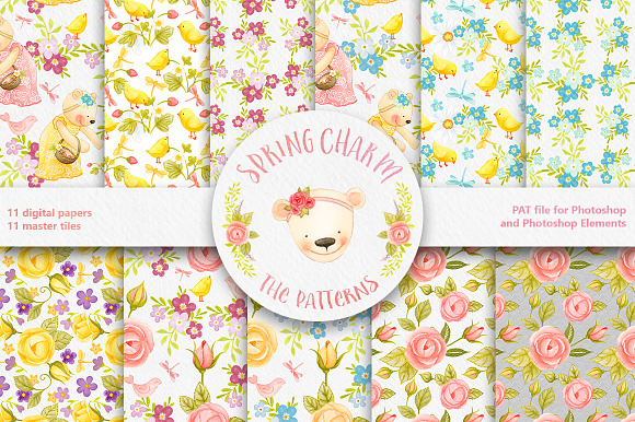 Spring Watercolor Bundle in Illustrations - product preview 5