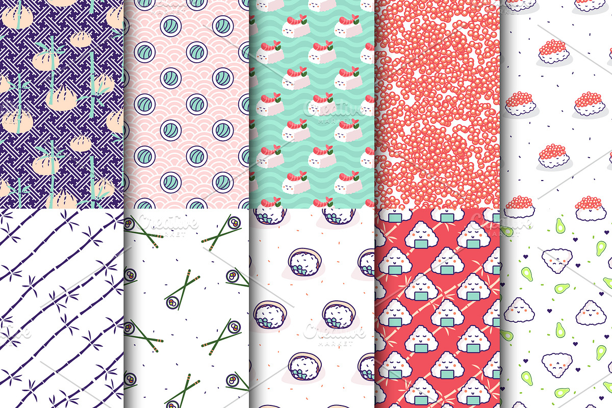 Sushi - Seamless Patterns in Patterns - product preview 8