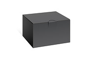 Realistic Black Package Software Box