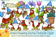 Flowering Gnome Character Clipart