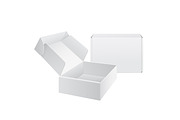 Realistic White Package Cardboard