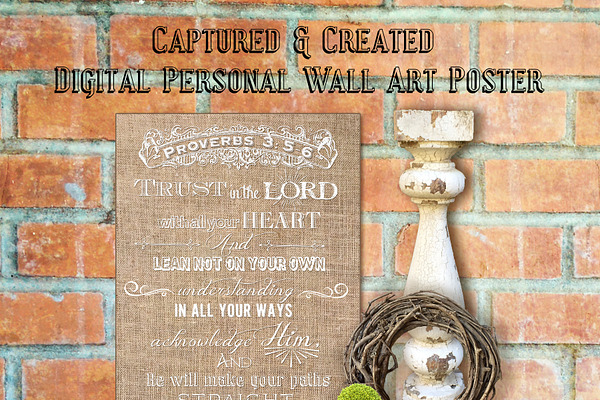 Burlap-Trust In The Lord Wall Art