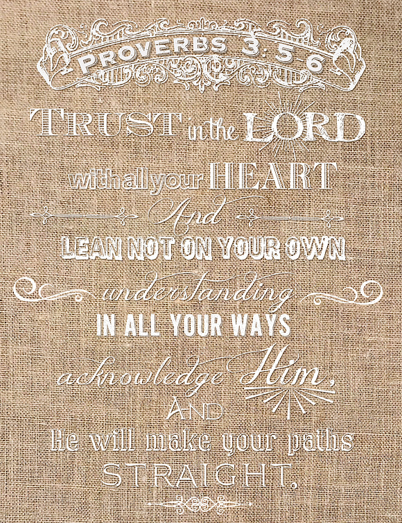 Burlap-Trust In The Lord Wall Art in Illustrations - product preview 1