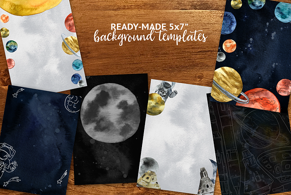 Watercolor Outer Space Toolkit in Illustrations - product preview 6