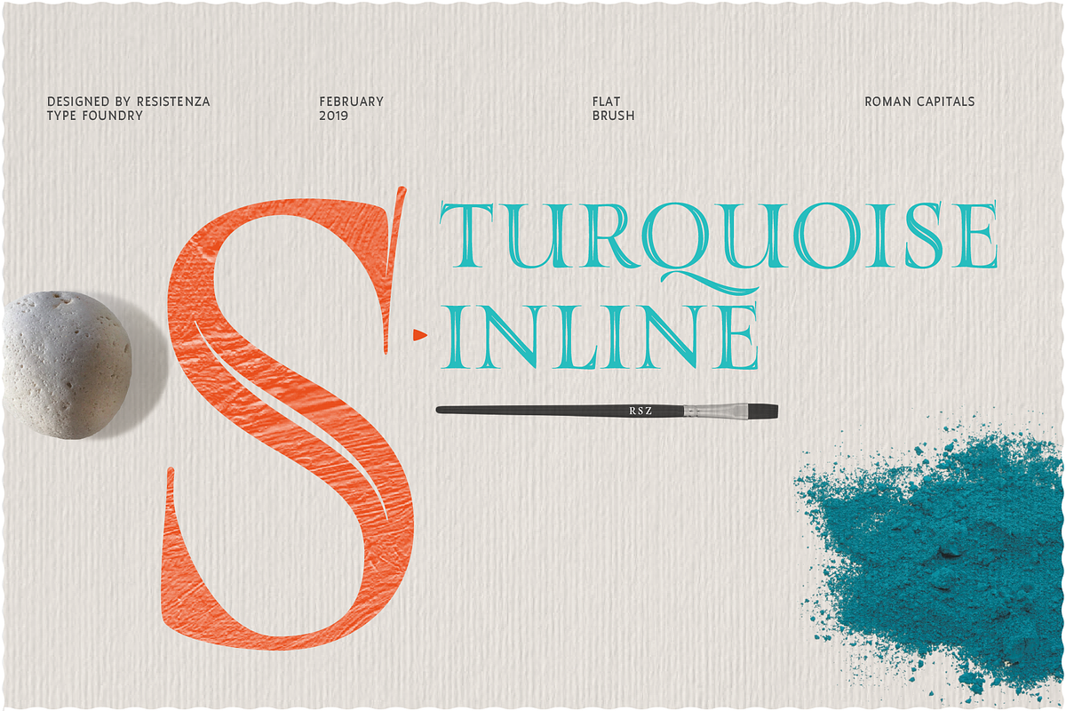 TURQUOISE Inline 50% off in Serif Fonts - product preview 8