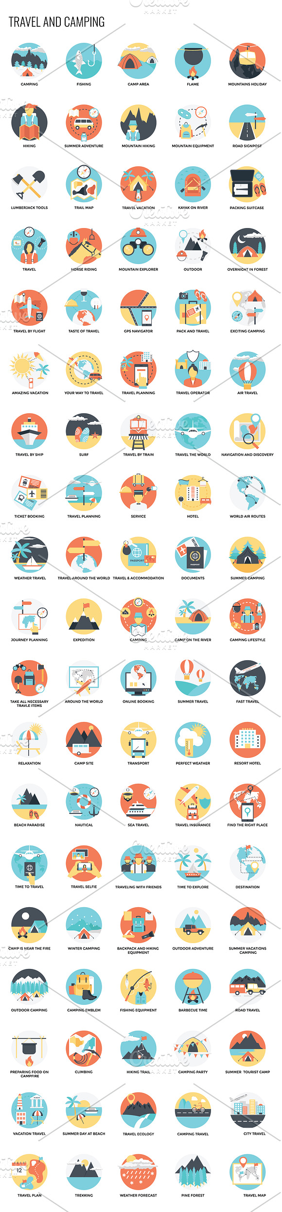 2480 Flat Vector Icons in Navigation Icons - product preview 11