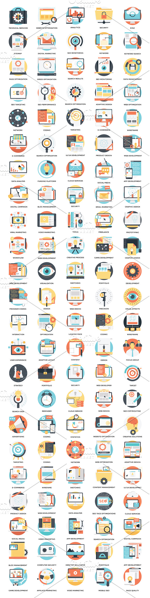 2480 Flat Vector Icons in Navigation Icons - product preview 15