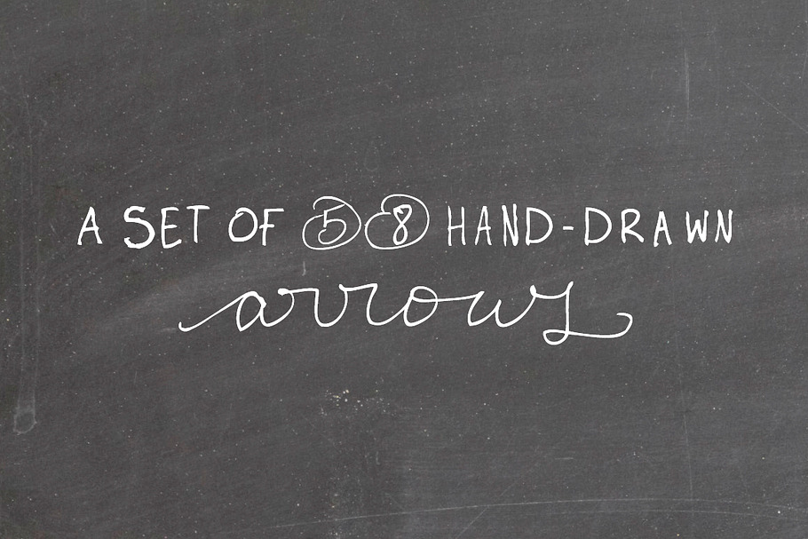 A Set of 58 Hand-Drawn Arrows