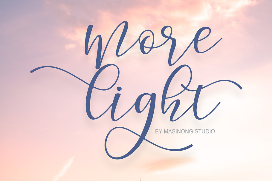 morelight script in Script Fonts - product preview 8