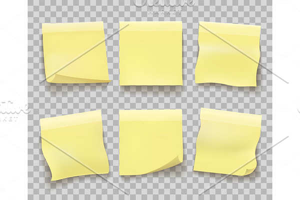 Yellow memo paper on transparent