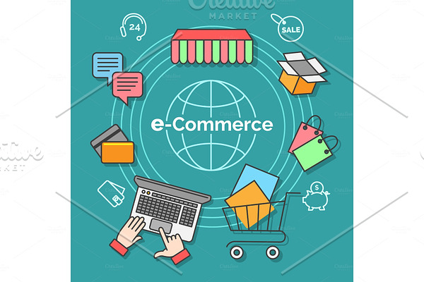 E-commerce infographic banner