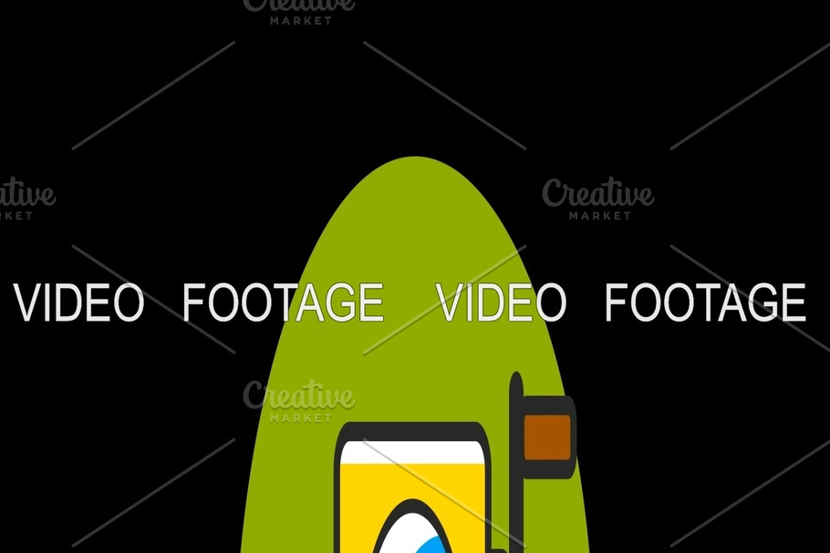 Video Camera flat icon animated with