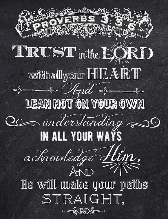 Chalkboard-Trust In The Lord in Illustrations - product preview 1